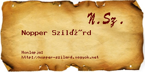 Nopper Szilárd névjegykártya