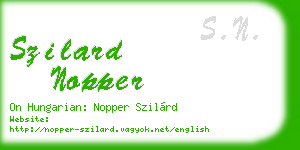 szilard nopper business card